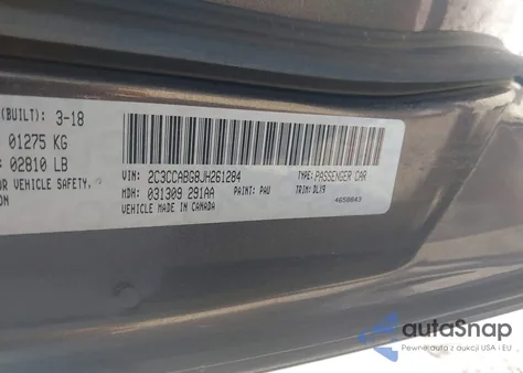 2018 Chrysler 300 300S z USA, uszkodzony, nr VIN 2C3CCABG8JH261284